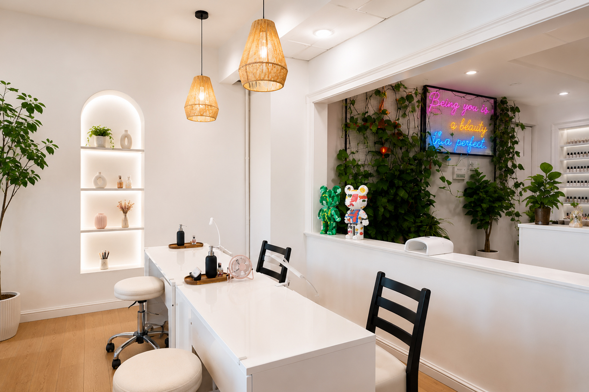 Pedicure chairs and relaxing spa atmosphere at Mango Nail & Spa in Tampa FL